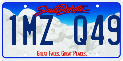 SD license plate 1MZQ49