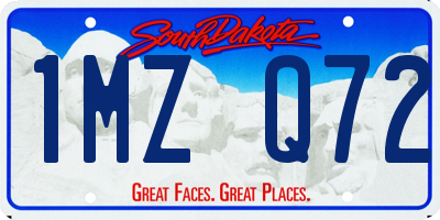 SD license plate 1MZQ72