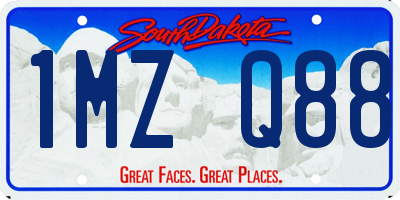 SD license plate 1MZQ88