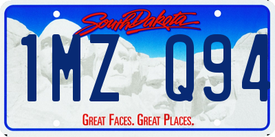 SD license plate 1MZQ94