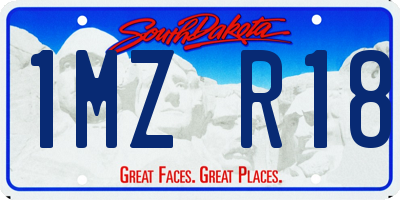 SD license plate 1MZR18