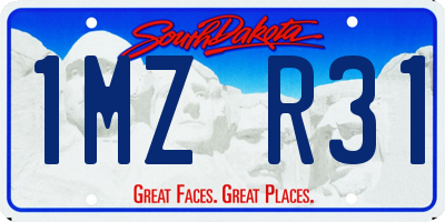 SD license plate 1MZR31