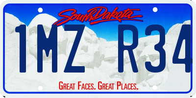 SD license plate 1MZR34