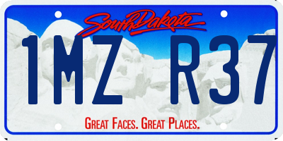 SD license plate 1MZR37
