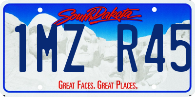 SD license plate 1MZR45