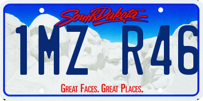 SD license plate 1MZR46