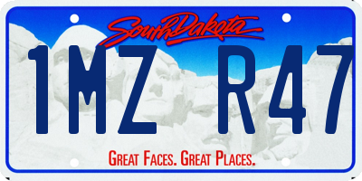 SD license plate 1MZR47