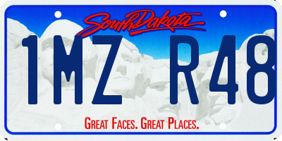 SD license plate 1MZR48