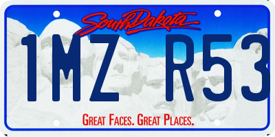SD license plate 1MZR53