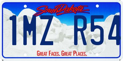 SD license plate 1MZR54