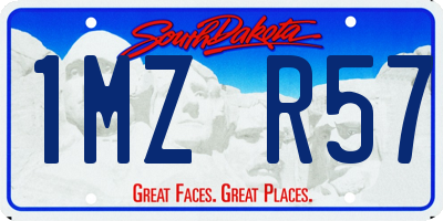 SD license plate 1MZR57