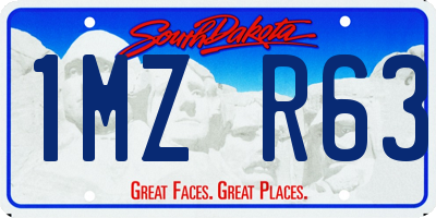 SD license plate 1MZR63