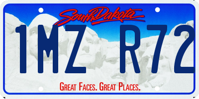 SD license plate 1MZR72