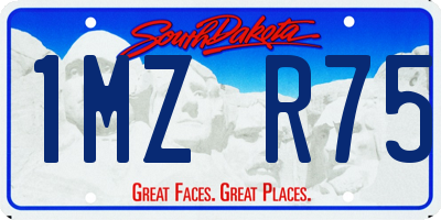 SD license plate 1MZR75