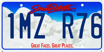 SD license plate 1MZR76