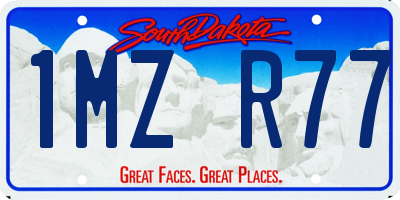 SD license plate 1MZR77