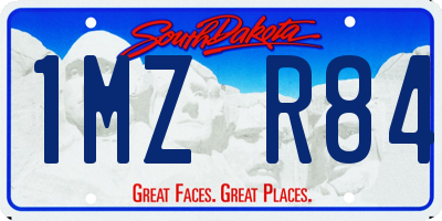 SD license plate 1MZR84