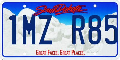 SD license plate 1MZR85