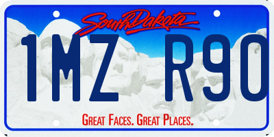 SD license plate 1MZR90