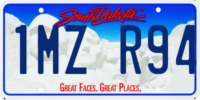 SD license plate 1MZR94
