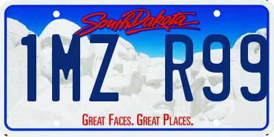 SD license plate 1MZR99