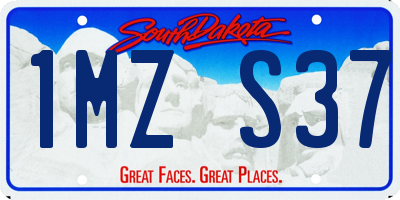SD license plate 1MZS37