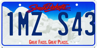 SD license plate 1MZS43
