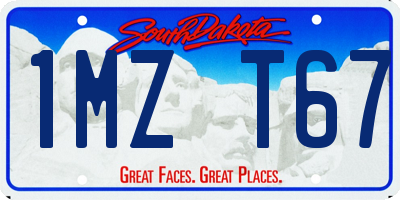 SD license plate 1MZT67