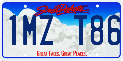 SD license plate 1MZT86