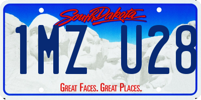 SD license plate 1MZU28