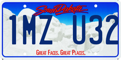 SD license plate 1MZU32
