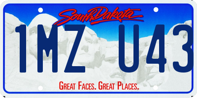 SD license plate 1MZU43