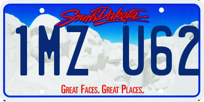 SD license plate 1MZU62