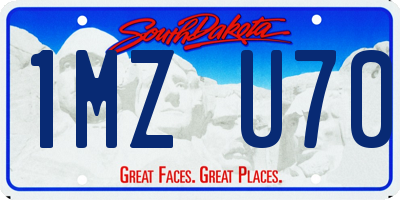 SD license plate 1MZU70