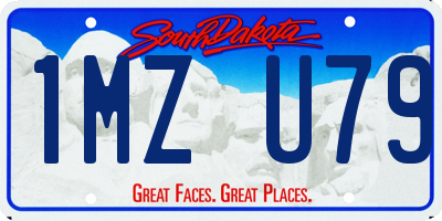 SD license plate 1MZU79