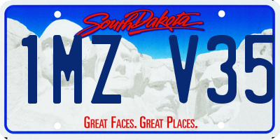 SD license plate 1MZV35