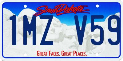 SD license plate 1MZV59
