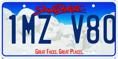 SD license plate 1MZV80