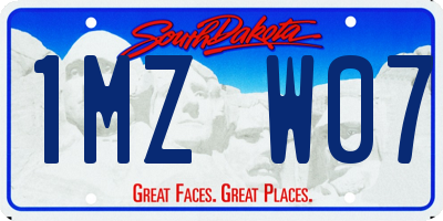 SD license plate 1MZW07