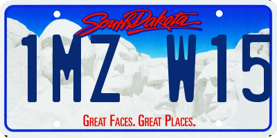 SD license plate 1MZW15