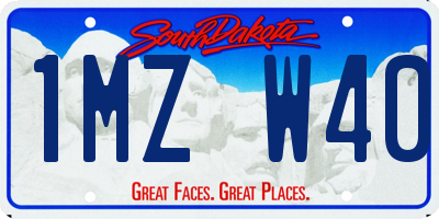 SD license plate 1MZW40