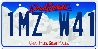 SD license plate 1MZW41