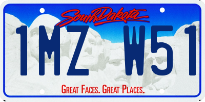 SD license plate 1MZW51