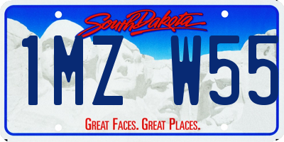 SD license plate 1MZW55