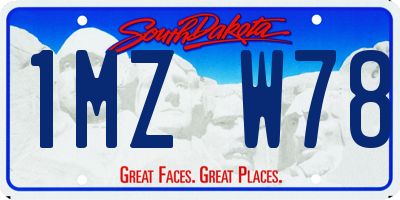 SD license plate 1MZW78