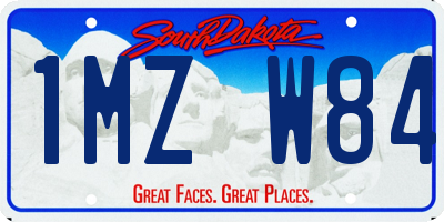 SD license plate 1MZW84