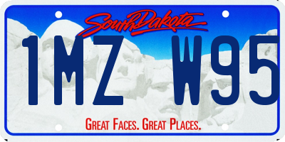 SD license plate 1MZW95