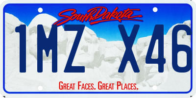 SD license plate 1MZX46