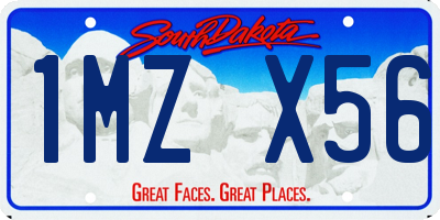SD license plate 1MZX56
