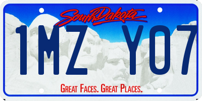 SD license plate 1MZY07